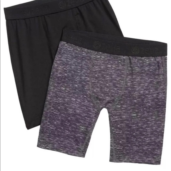 2 Pack New Zella Boys Boxer Briefs Underwear Big Kids Small - Picture 1 of 3